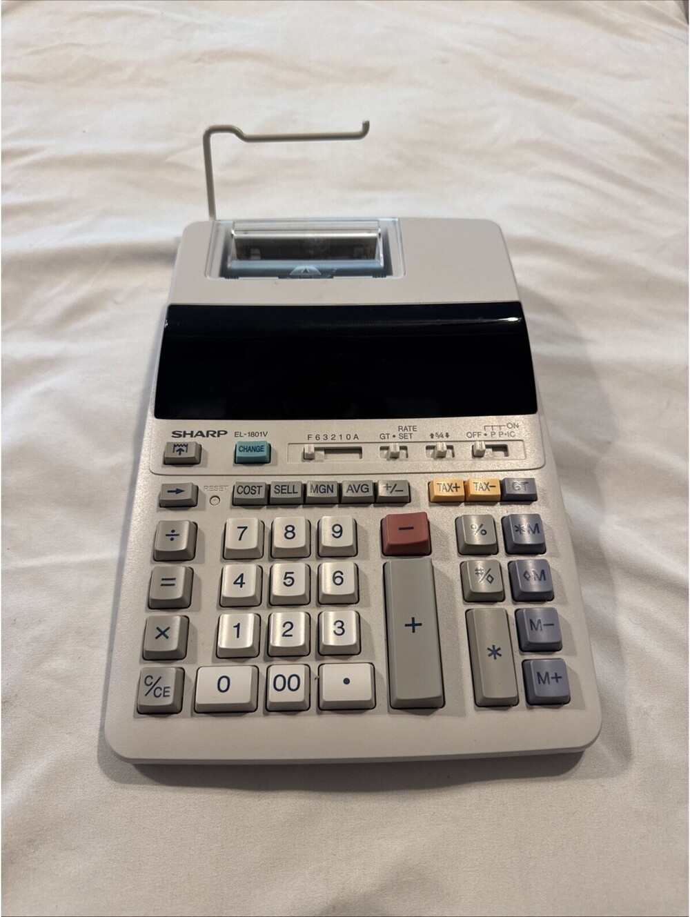 Sharp EL-1801V Printing Calculator Used Desktop 12-Digit